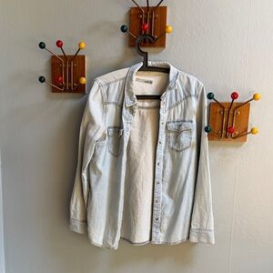 Topshop MOTO Light Blue Denim Shirt